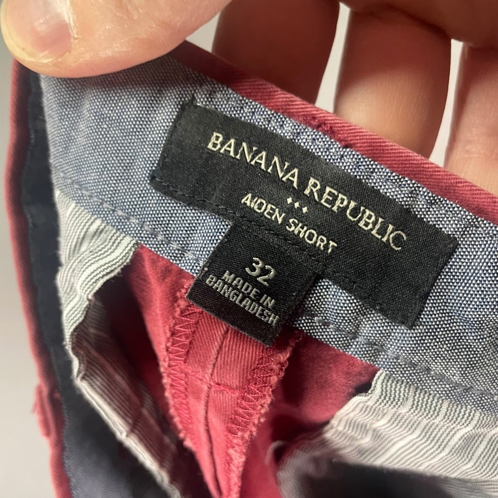 Banana Republic Aiden Shorts Mens 32 Red Japanese Maple Slim Fit Chino 543834-06 - Picture 3 of 8